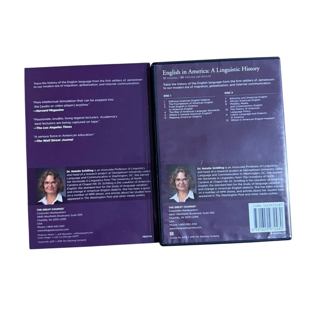 Great Courses English in America A Linguistic History DVDs Guidebook Schilling - Picture 2 of 4